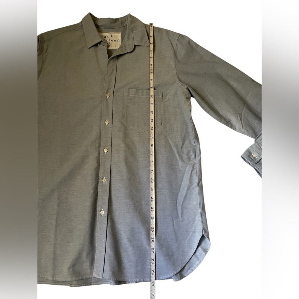 Frank & Eileen Joedy button down boyfriend shirt in blue - Picture 16 of 16